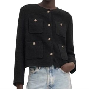 Massimo Dutti Black Jacket Size L